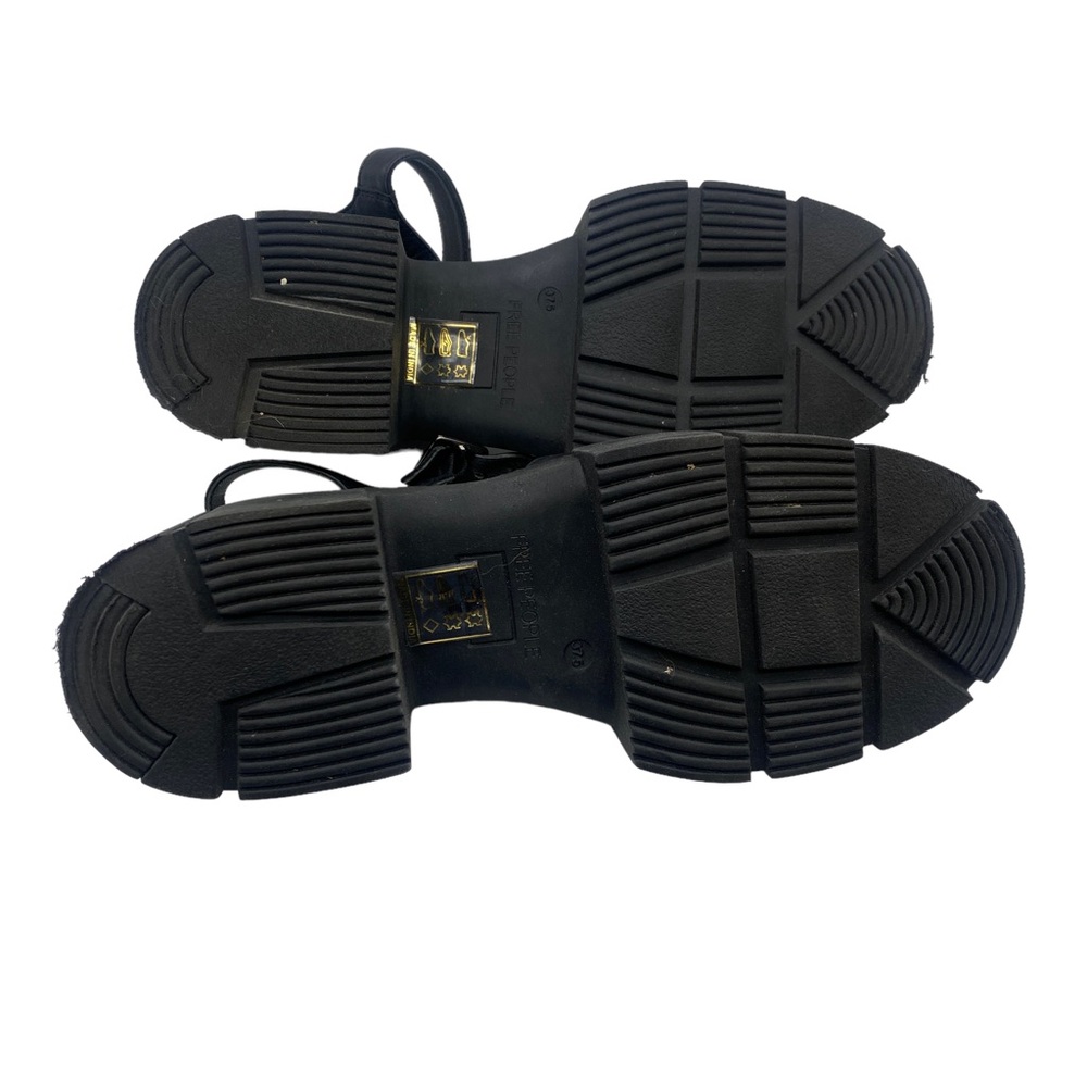 Free People Milan Mary Jane Black Leather Chunky Size 37.5 - Picture 6 of 7